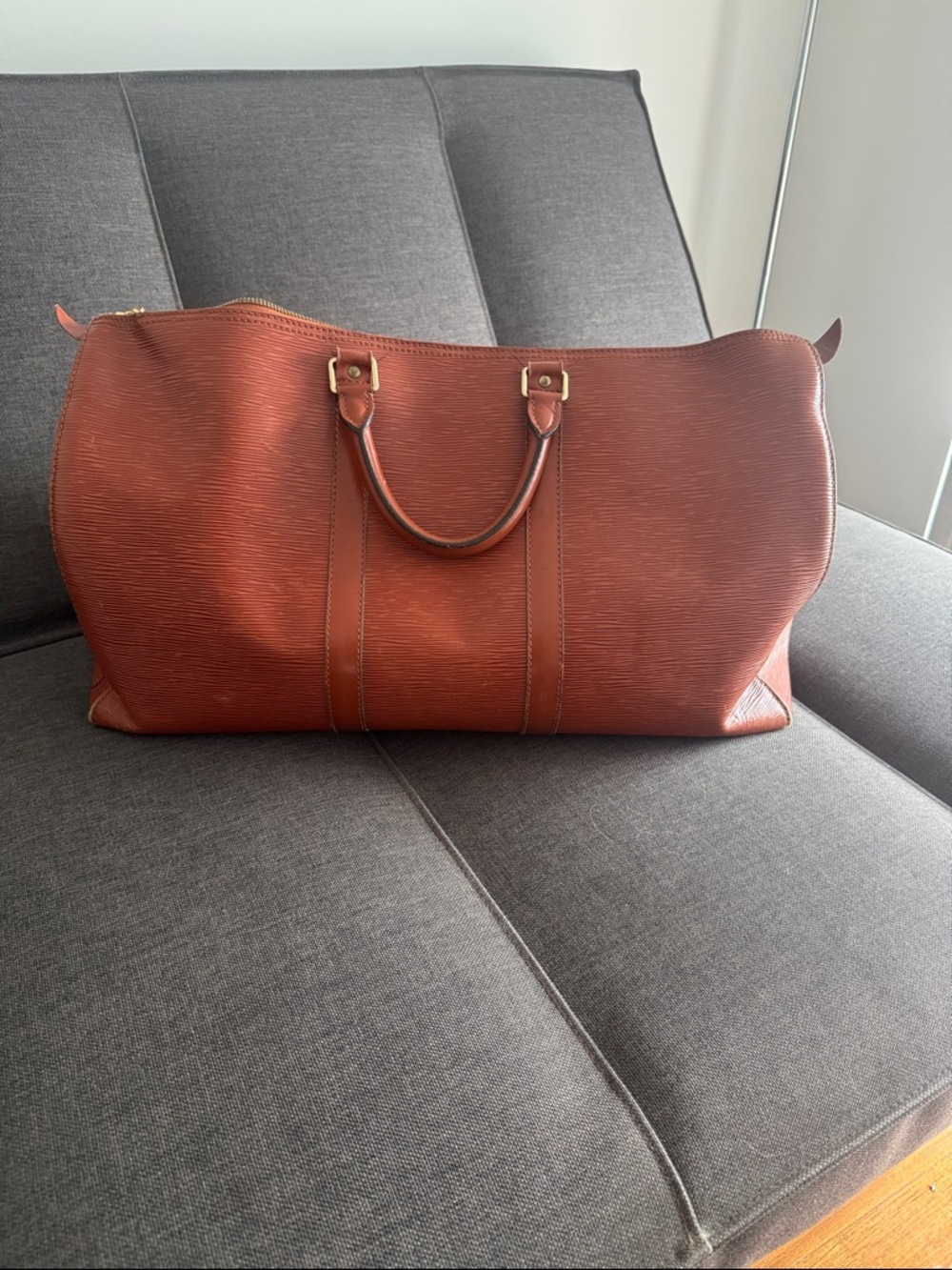 LOUIS VUITTON Epi Keepall
50 Boston Bag Vintage Brown